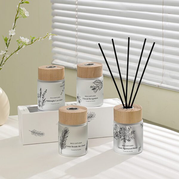 bottle and packaging mockup for private label diffuser set