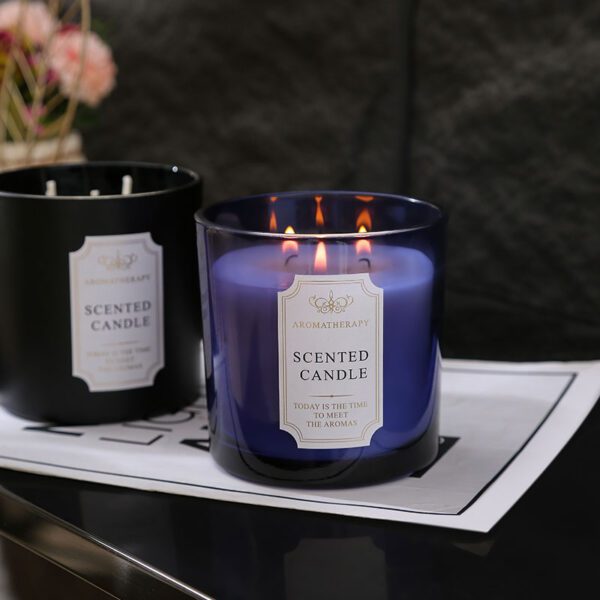 luxury large jar candles with triple flame