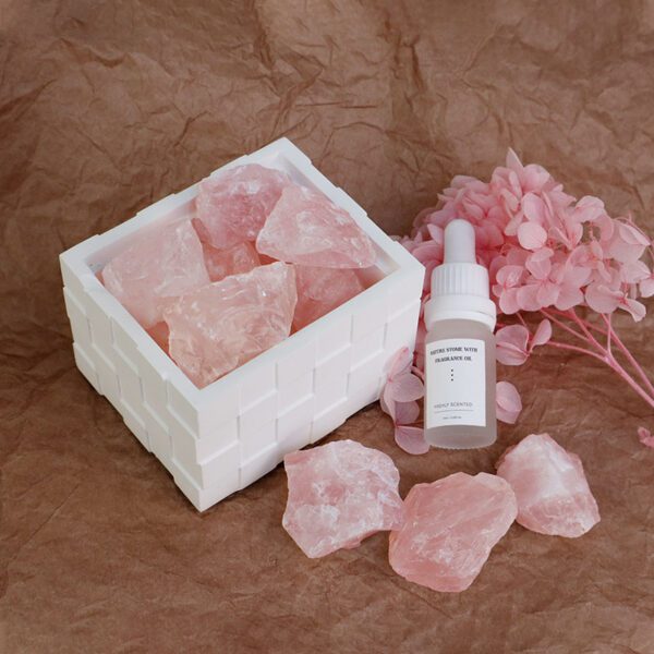Scented stone diffuser set with essential oil dropper