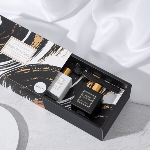 Black and White Reed Diffuser Gift Set – Minimalist Fragrance Duo - Image 2
