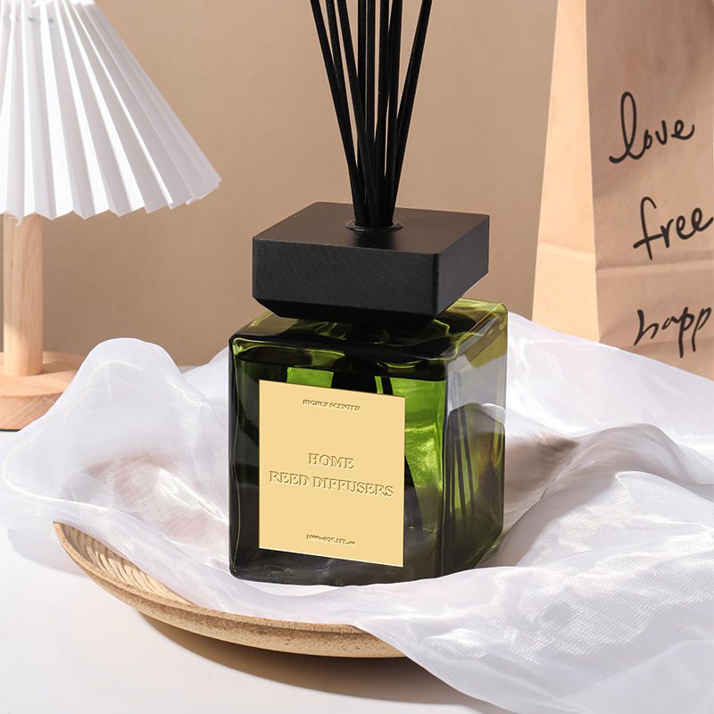 1000 ml reed diffuser on console table in bright living room