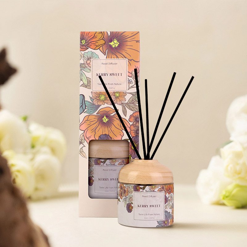 Floral Reed Diffuser Set – Botanical Scents with Wooden Cap