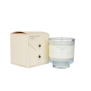Minimalist Scented Candle in Transparent Glass Jar