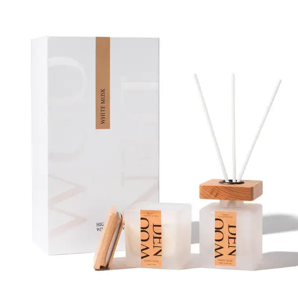 reed diffuser and candle set