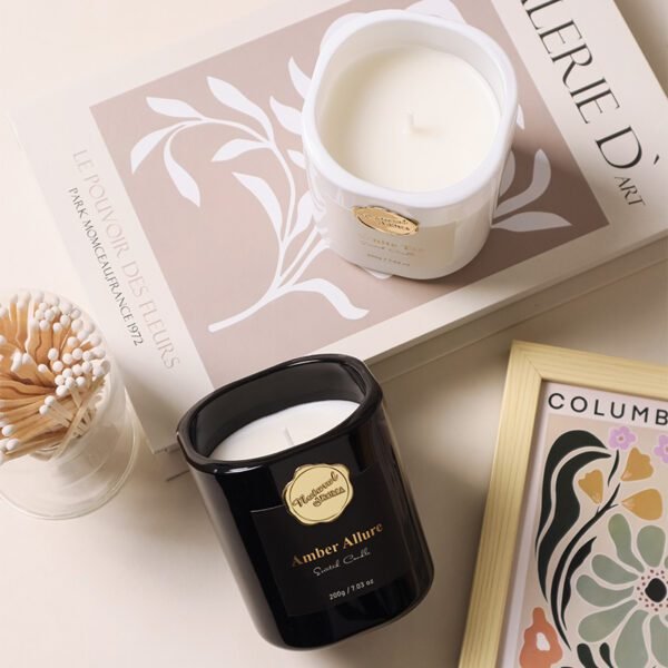 Eco-friendly soy wax candle with soothing fragrance