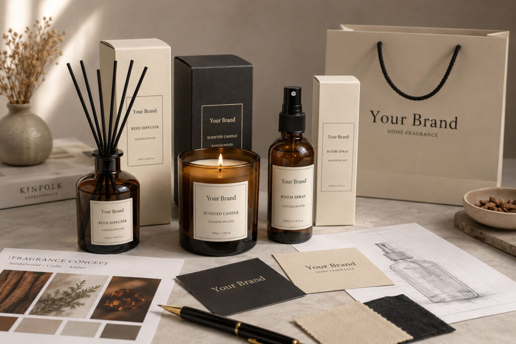 private label home fragrance manufacturer for reed diffusers candles and room sprays