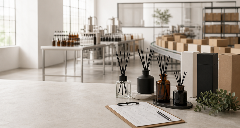 B2B home fragrance manufacturer OEM private label products and quality control